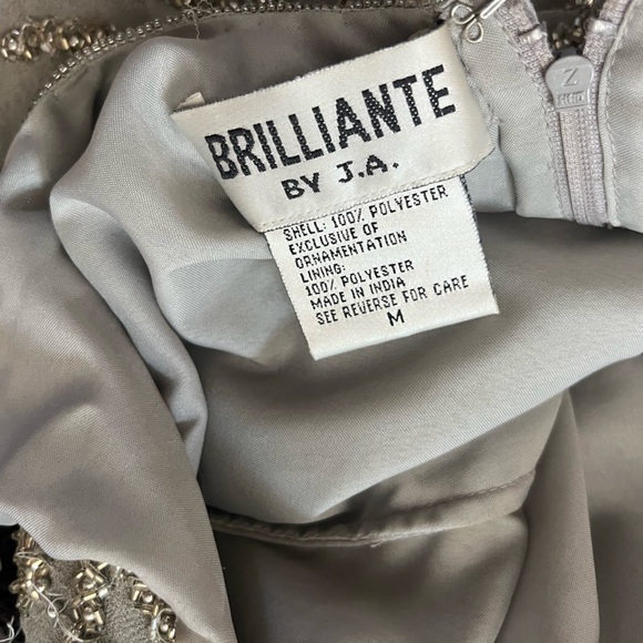 Gray Beaded Cross-Back Dress - Picture 2 of 4